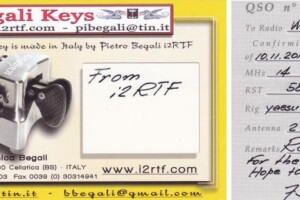 QSL for a QSO with the Master Morse Code Key Maker